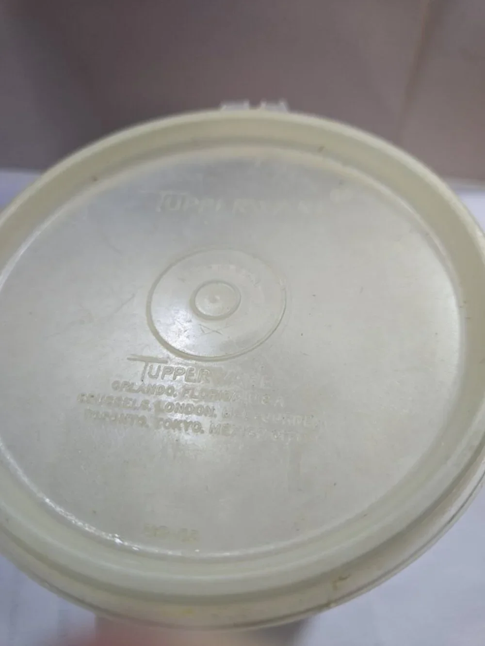 Vintage Tupperware Round Storage Container with Burp Lid # 1493-13